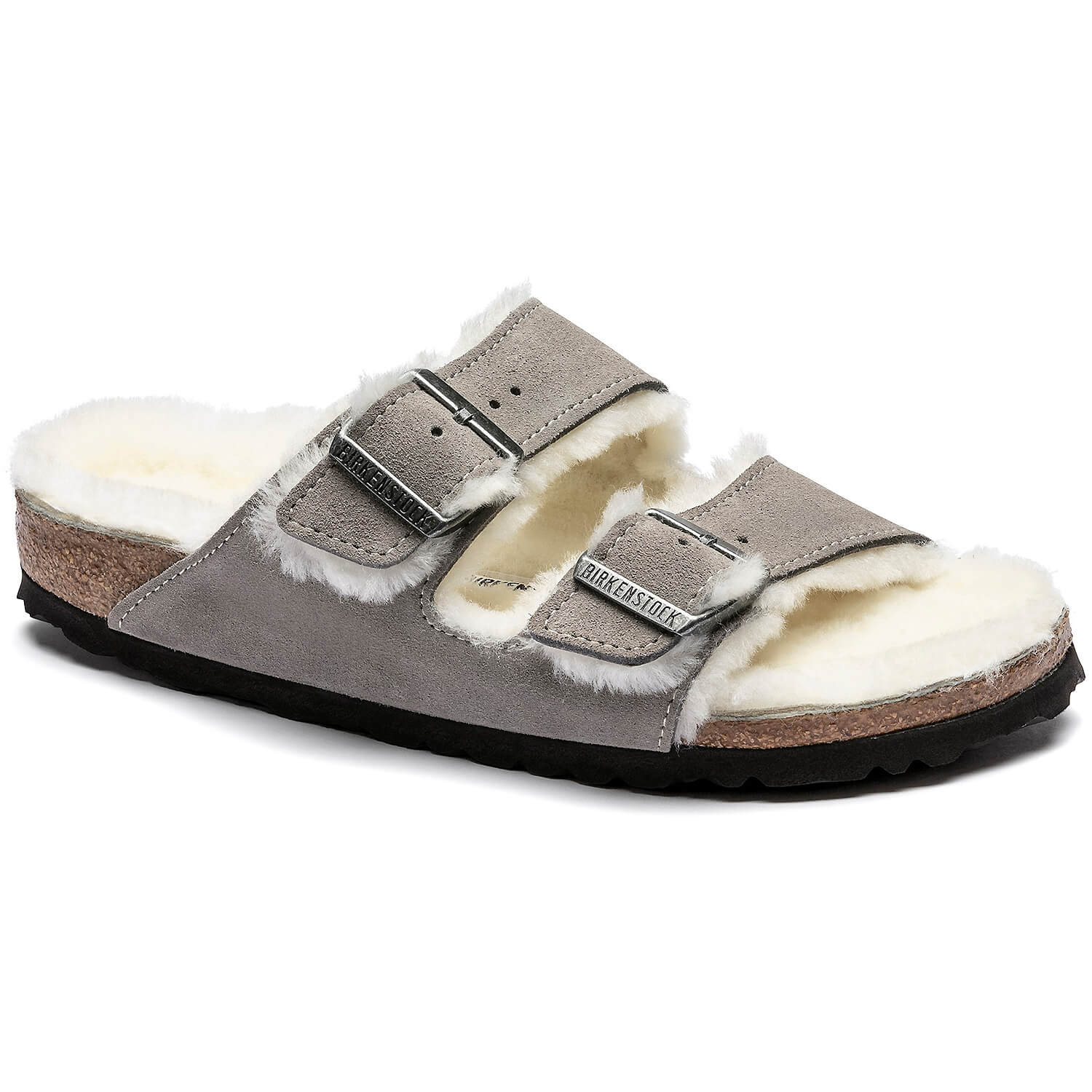 Sandale Arizona Shearling Suede Leather